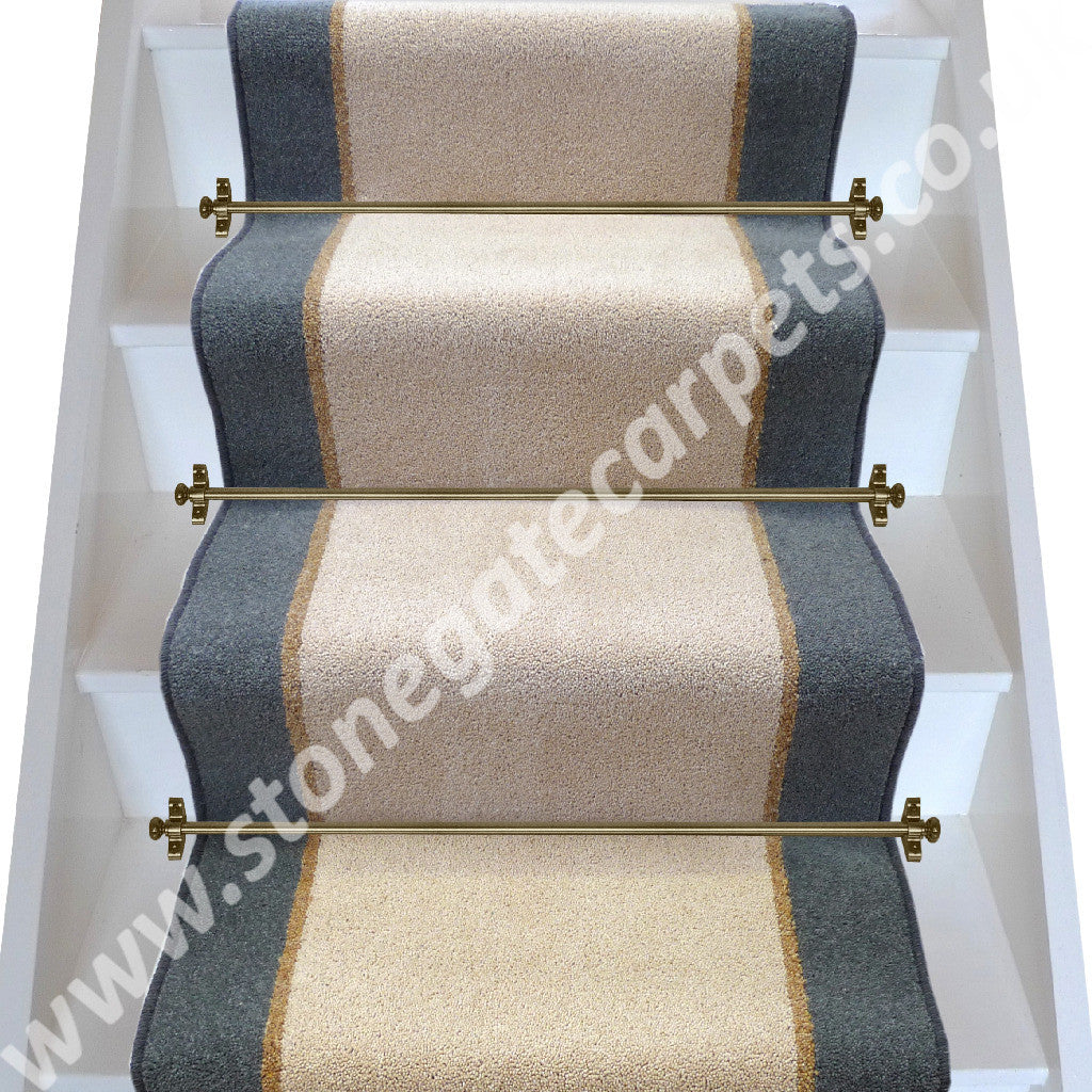 Brintons Carpets Bell Twist Moccasin Coffee Smoke Stair Runner (per M)