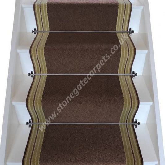Brintons Carpets Bell Twist Mushroom Sherbert Limes Stair Runner (per M)