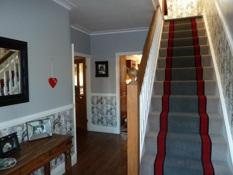 Brintons Carpets Bell Twist Pewter Manhattan Red Smoke Ebony Fully Fitted Stair Carpet (per M)