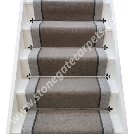 Brintons Carpets Bell Twist Pewter Smoke Pumice Stair Runner (Per Linear Metre)