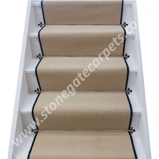 Brintons Carpets Bell Twist Sandstorm Plain Stair Runner (per M)