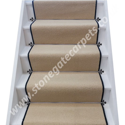Brintons Carpets Bell Twist Sandstorm Plain Stair Runner (Per Linear Metre)