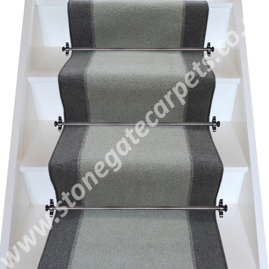 Brintons Carpets Bell Twist Silver Sage Granite Smoke Stair Runner (per M)