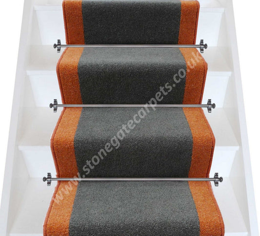 Brintons Carpets Bell Twist Smoke Fired Earth Stair Runner (per M)