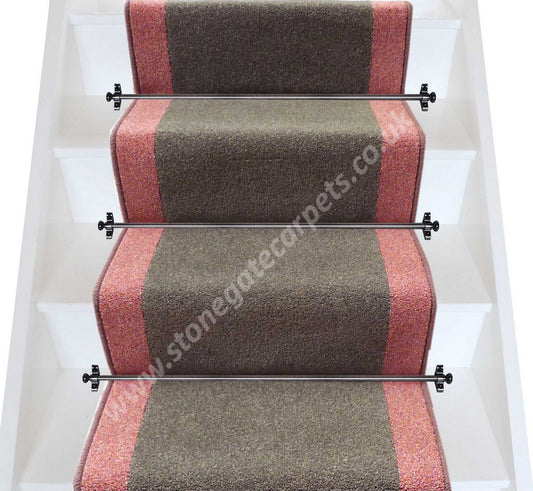 Brintons Carpets Bell Twist Smoke Heather Stair Runner (per M)