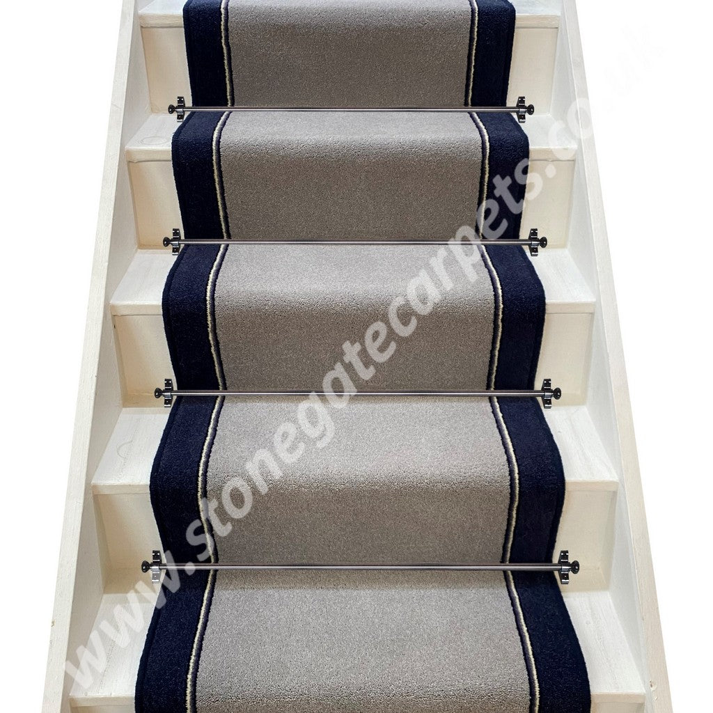 Brintons Carpets Bell Twist Steel, Twilight Train Insert & Atlantic St