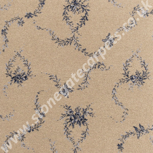 Brintons Carpets | Classic Florals Nouveau | Toile Papillon Blue | £70.00 per M²