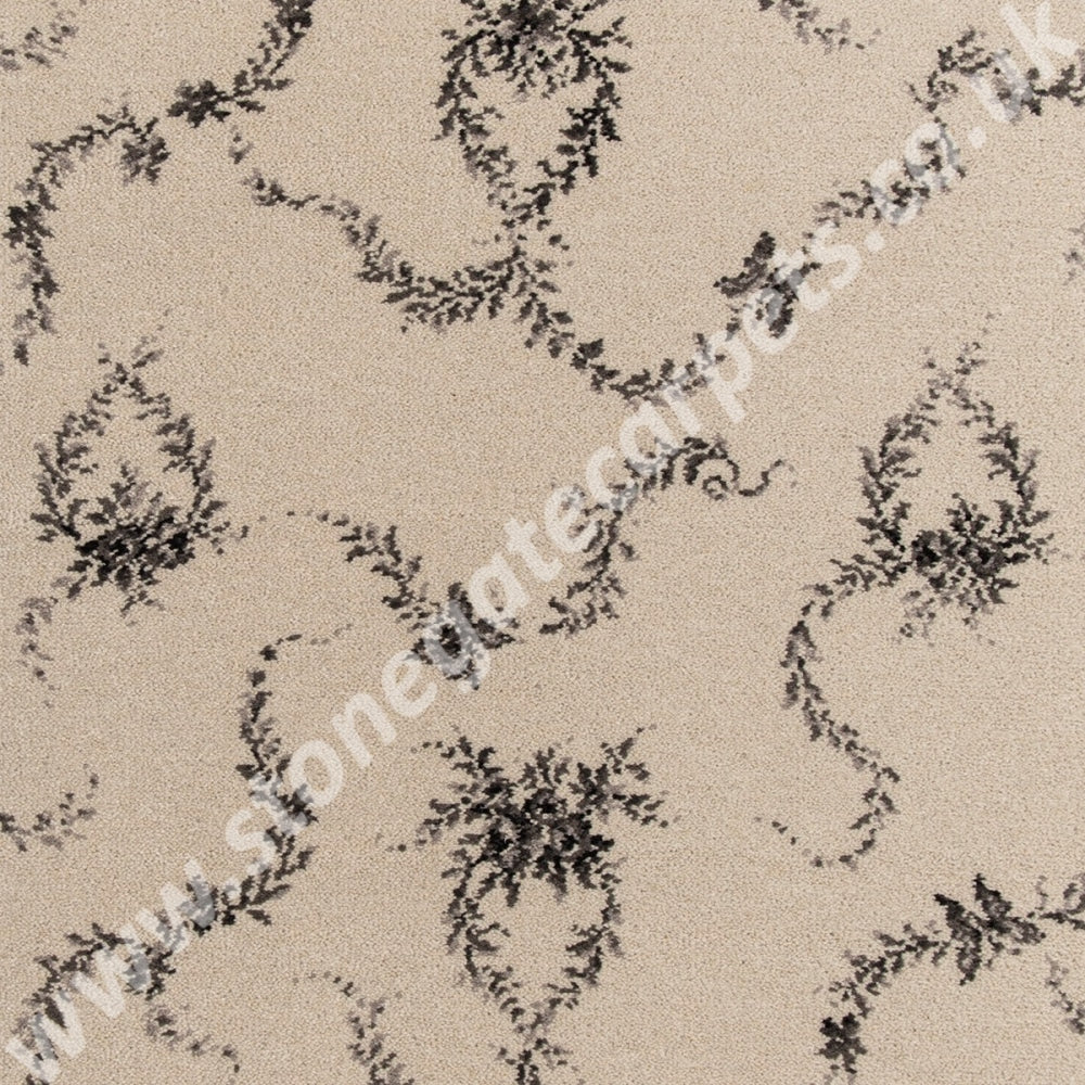 Brintons Carpets | Classic Florals Nouveau | Toile Papillon Silver | £70.00 per M²
