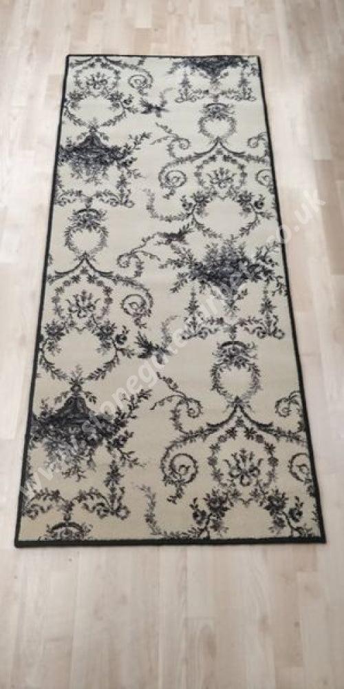 Brintons Carpets Classic Floral Toile Empire Black 9/27836 (1.86M X 0.76M) - £45.00 Rug