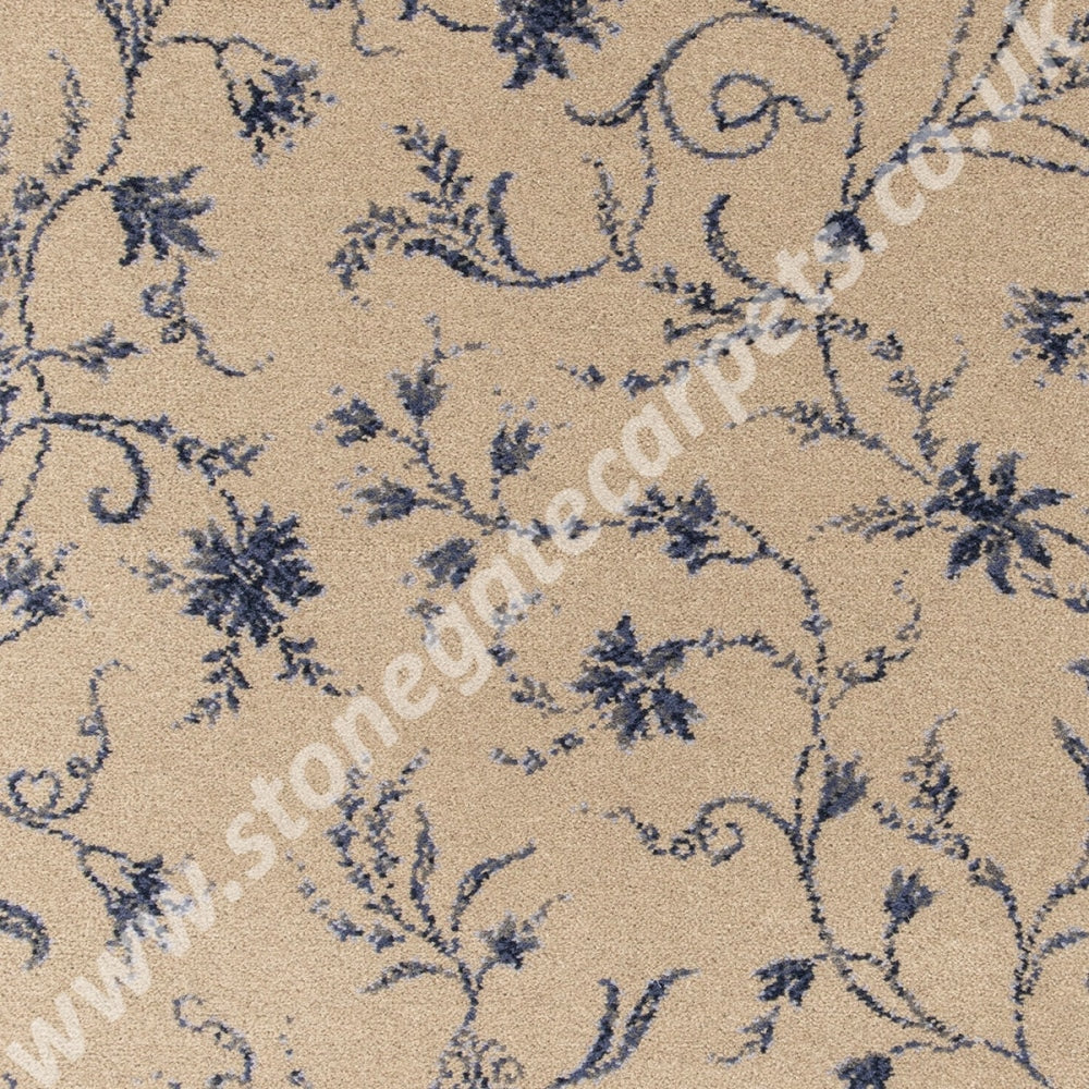 Brintons Carpets | Classic Florals Nouveau | Parterre Chalk Blue | £70.00 per M²