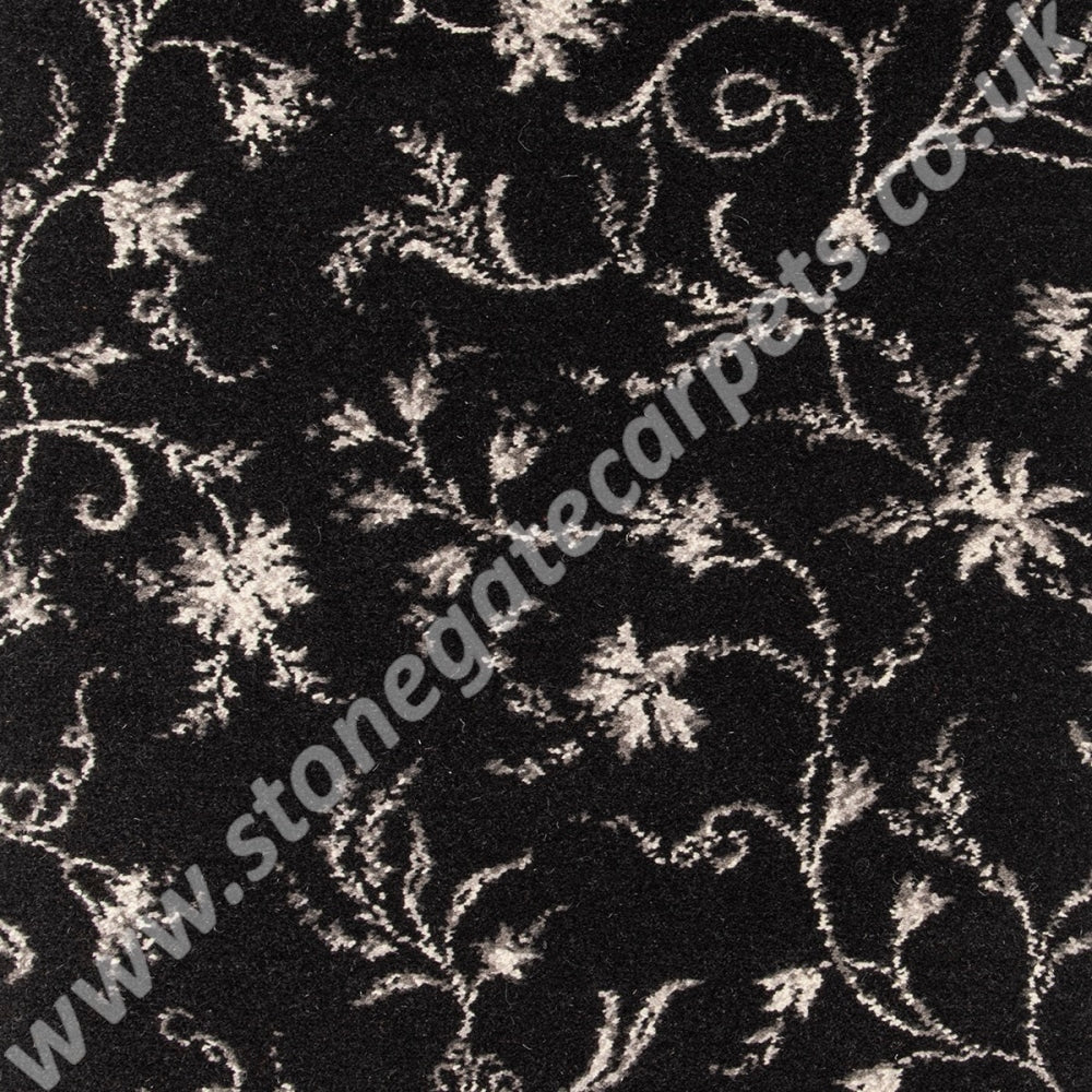 Brintons Carpets | Classic Florals Nouveau | Parterre Charcoal | £70.00 per M²