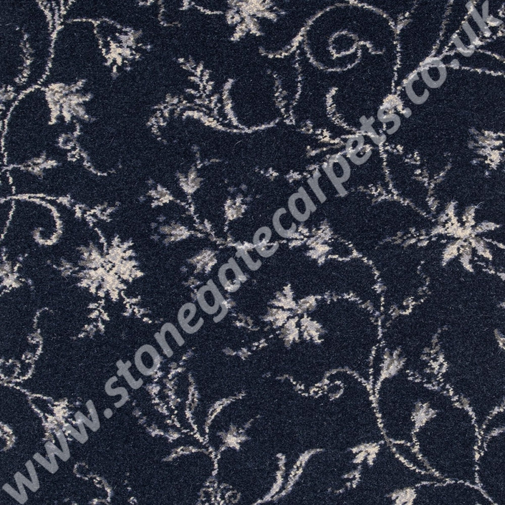 Brintons Carpets | Classic Florals Nouveau | Parterre French Blue | £70.00 per M²