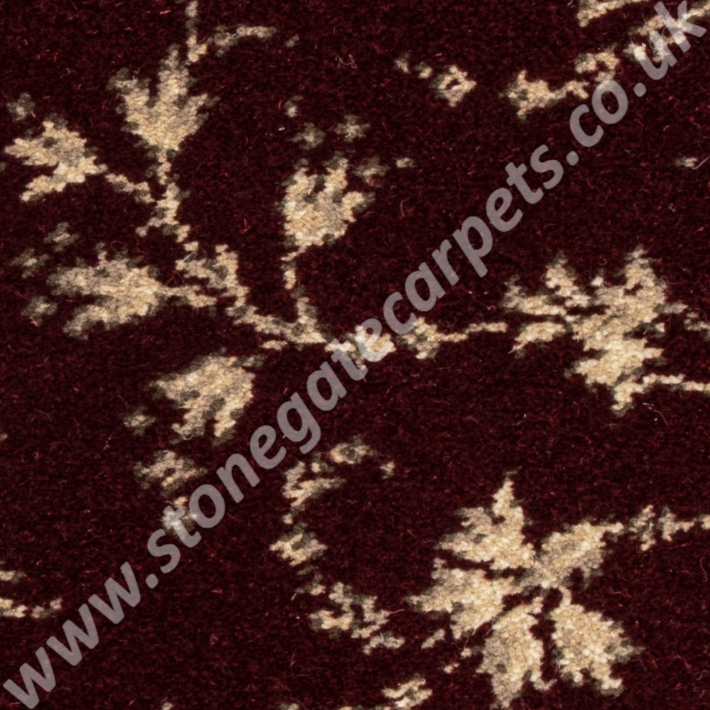 Brintons Carpets Classic Florals Nouveau Parterre Red 1/50366