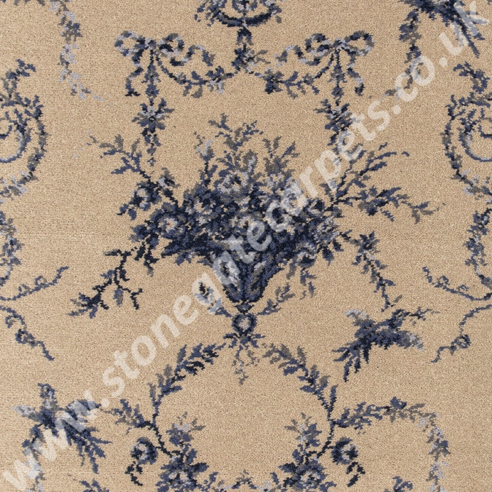 Brintons Carpets | Classic Florals Nouveau | Toile Empire Blue | £70.00 per M²