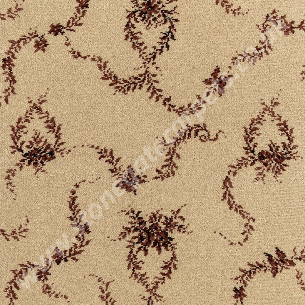 Brintons Carpets Classic Florals Nouveau Toile Papillon Red 1/50364