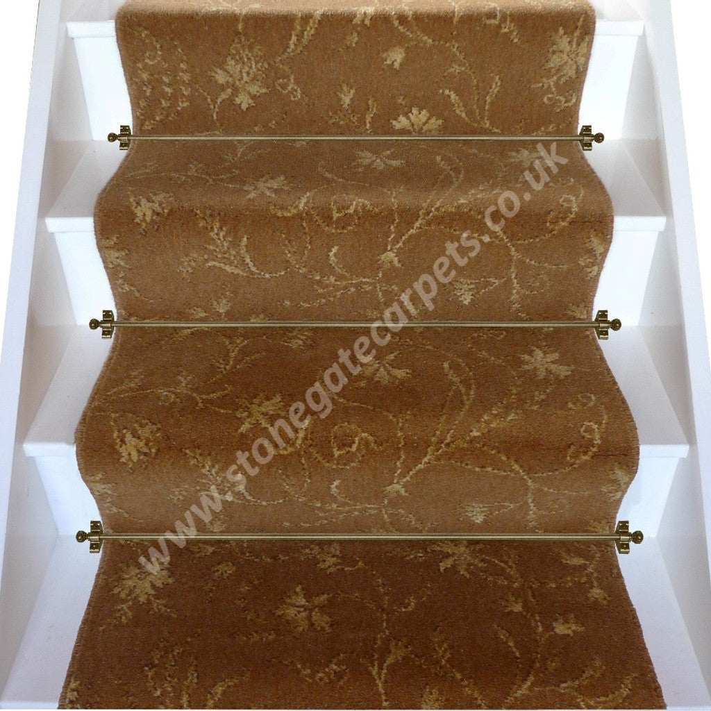 Brintons Carpets Classic Florals Parterre Copper Broadloom Stair Runner (per M)