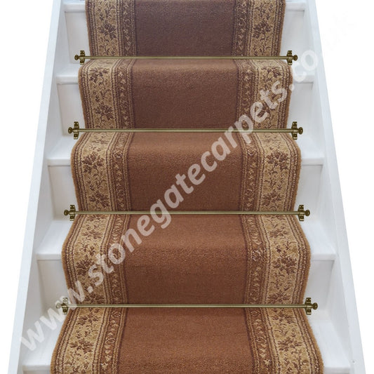 Brintons Carpets Classic Florals Parterre Copper Stair Runner (per M)