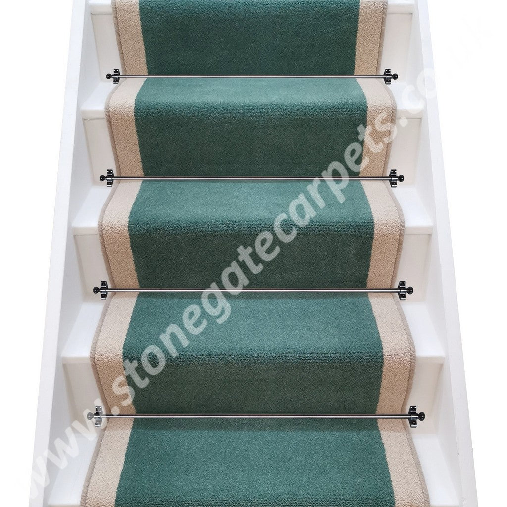 Brintons Carpets Finepoint Verona & Bell Twist York Stone Stair Runner (per M)