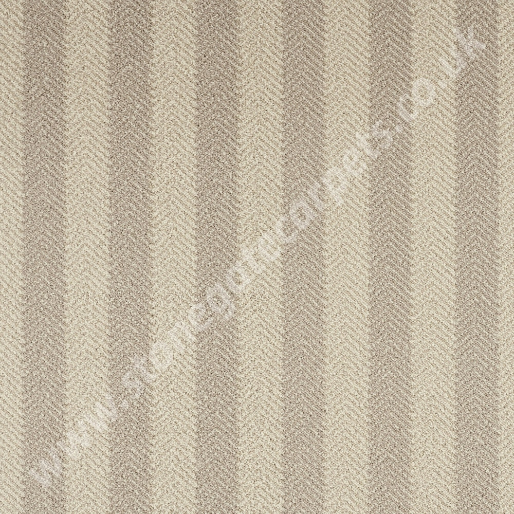 Brintons Carpets Laura Ashley Herringbone Stripe Natural 2/50320