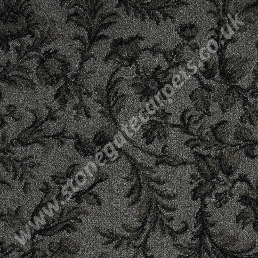 Brintons Carpets Laura Ashley Ironwork Scroll Charcoal 10/50319