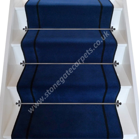 Brintons Carpets Majestic Oxford True Velvet Jet Stair Runner (per M)