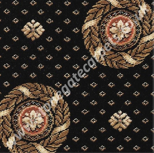 Brintons Carpets Marquis Intense Black Wreath Carpet Remnant @ £45 per m