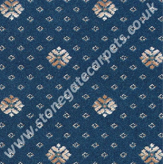 Brintons Carpets Marquis Sovereign Blue Flake Carpet Remnant