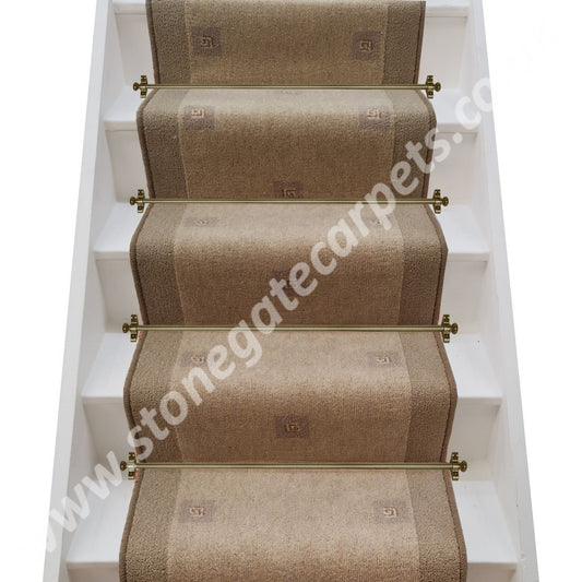 Brintons Carpets Paloma Lorca Olive & Bell Twist Putty Stair Runner (per M)