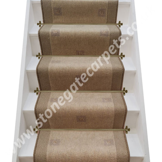 Brintons Carpets Paloma Lorca Olive & Bell Twist Putty Stair Runner (Per Linear Metre)