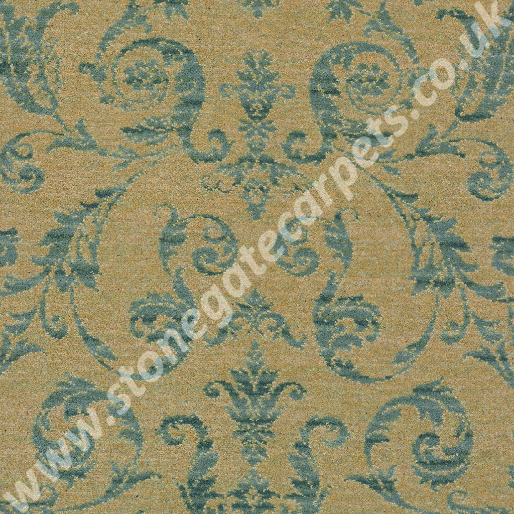 Brintons Carpets Renaissance Classics Medici Blue Broadloom