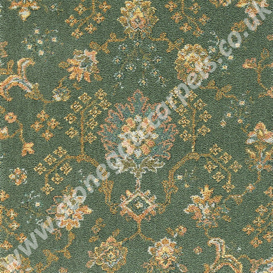 Brintons Carpets | Renaissance | Green Palmette | £70.00 Per M² 
