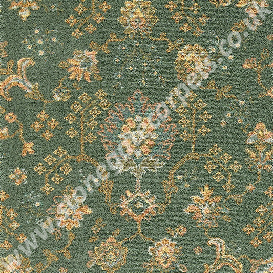 Brintons Carpets Renaissance Green Palmette
