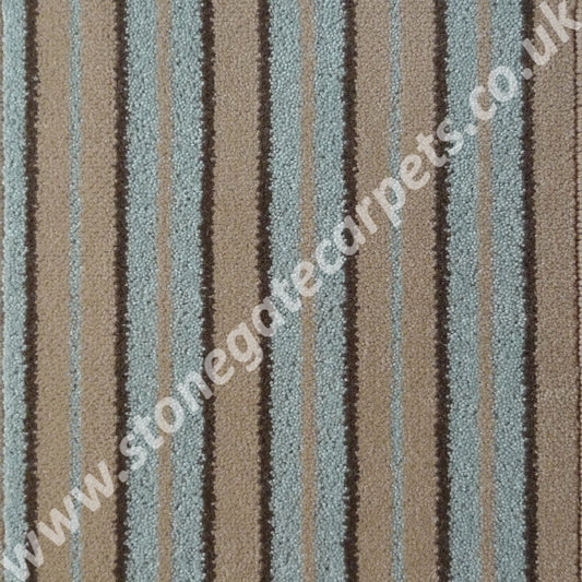 Brintons Carpets Stripes Collection Chocolate Fudge Carpet Remnant 2ST/38268