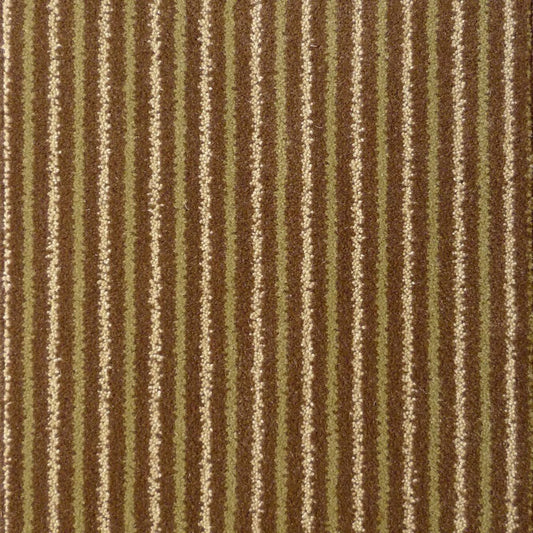 Brintons Carpets Stripes Collection Chocolate Limes Carpet Remnant - ROOM SIZE @ £35sq/mt