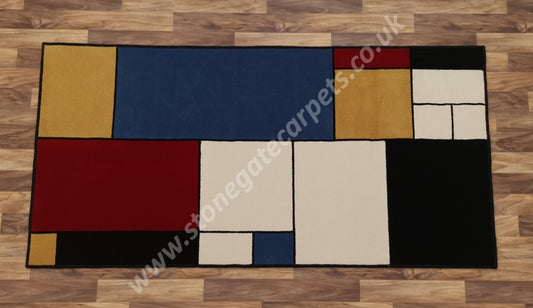 Mondrian Inspired Rug Created From Brintons & Ulster Carpets