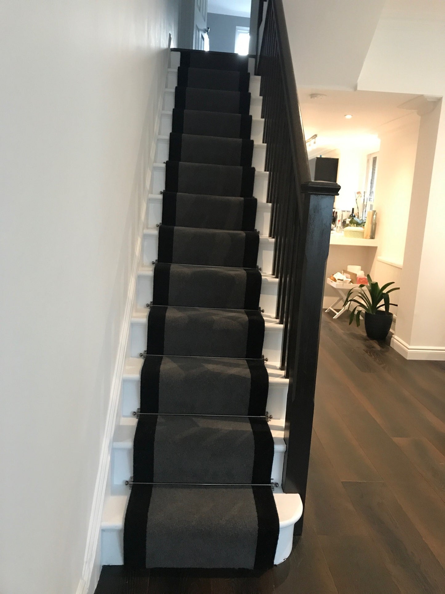Brintons Carpets Bell Twist Smoke & Black Stair Runner (Per Linear Metre)