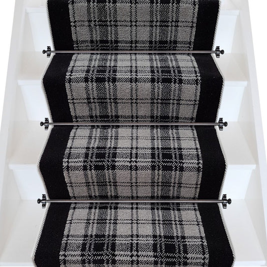 Ulster Carpets Glenmoy Douglas Plaid with True Velvet Jet Border