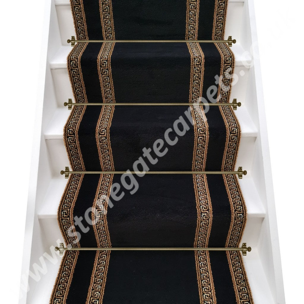 Ulster Carpets Athenia Black 91/2711 Stair Runner (per M)