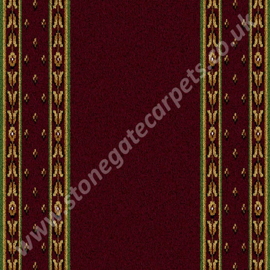 Ulster Carpets Sheriden Bordeaux Runner 22/2576 (Please Call For Per M² Cost) 