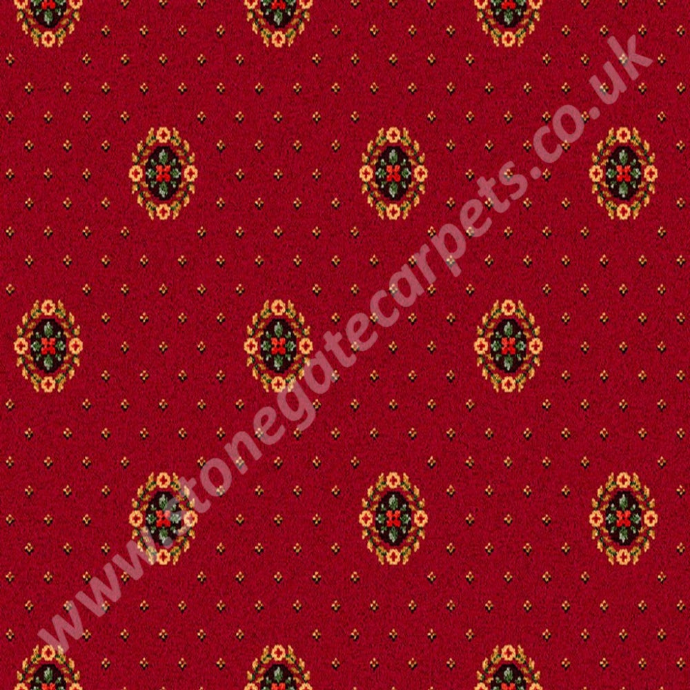Ulster Carpets Sheriden Cameo Royal Red 10/2461 (Please Call For Per M² Cost) Carpet