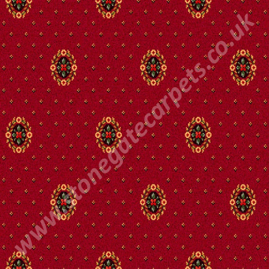 Ulster Carpets Sheriden Cameo Royal Red 10/2461 (Please Call For Per M² Cost) Carpet