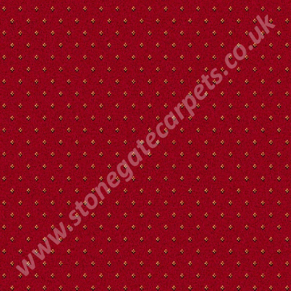 Ulster Carpets Sheriden Pindot Royal Red 10/2462 (Please Call for per M² Cost)