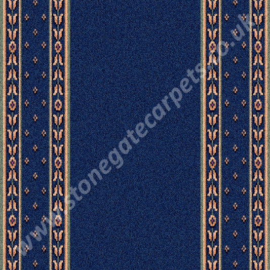 Ulster Carpets Sheriden Royal Blue Runner 52/2605 (Please Call For Per M² Cost) 