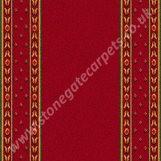 Ulster Carpets Sheriden Royal Red Runner 10/2605 (Please Call For Per M² Cost) 