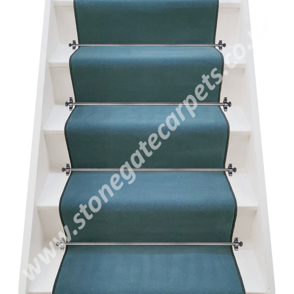 Ulster Carpets Ulster Velvet Teal Plain Stair Runner (Per Linear Metre)