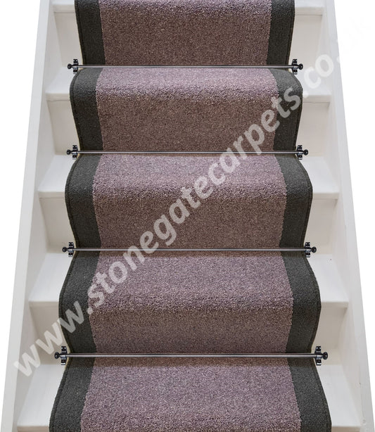 Stonegate Carpets Special Madagascar & Smoke (choose your own border colour) Stair Runner (per M)